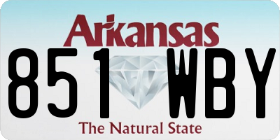 AR license plate 851WBY