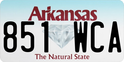AR license plate 851WCA