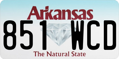 AR license plate 851WCD