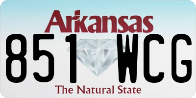 AR license plate 851WCG