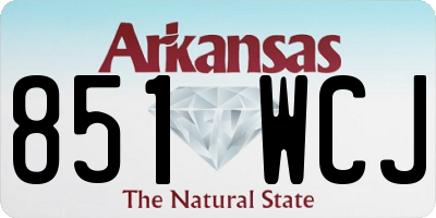 AR license plate 851WCJ