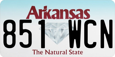 AR license plate 851WCN