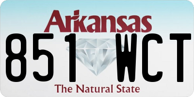 AR license plate 851WCT