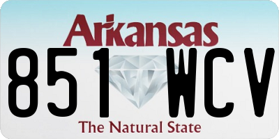 AR license plate 851WCV