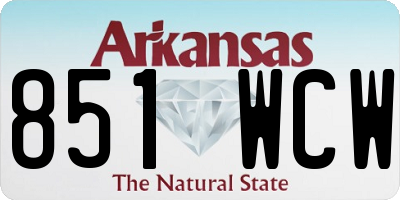 AR license plate 851WCW