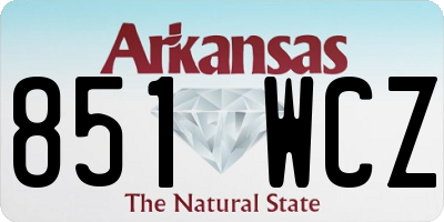 AR license plate 851WCZ