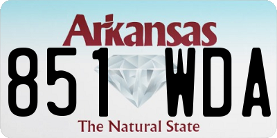 AR license plate 851WDA