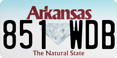 AR license plate 851WDB