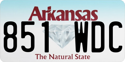 AR license plate 851WDC