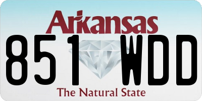 AR license plate 851WDD