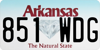 AR license plate 851WDG