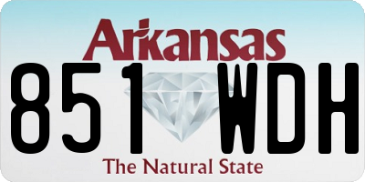 AR license plate 851WDH