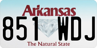 AR license plate 851WDJ