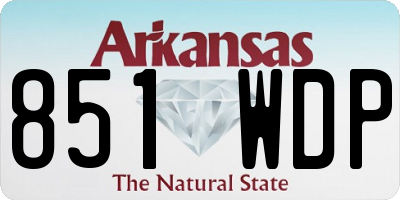 AR license plate 851WDP