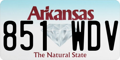 AR license plate 851WDV