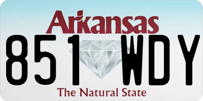 AR license plate 851WDY