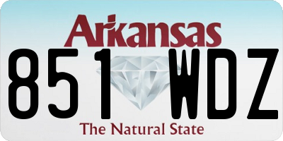 AR license plate 851WDZ