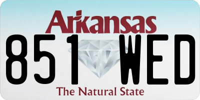 AR license plate 851WED