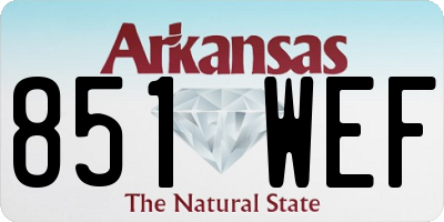AR license plate 851WEF
