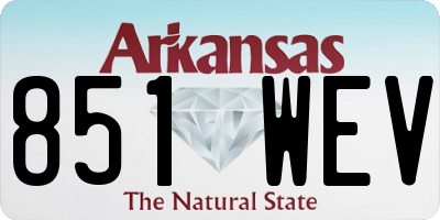 AR license plate 851WEV