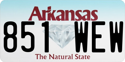 AR license plate 851WEW