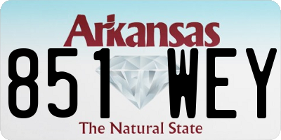 AR license plate 851WEY