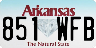 AR license plate 851WFB