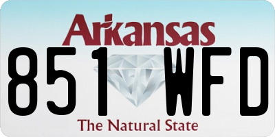 AR license plate 851WFD