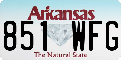 AR license plate 851WFG