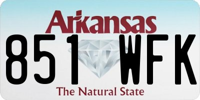 AR license plate 851WFK