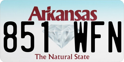 AR license plate 851WFN