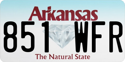 AR license plate 851WFR