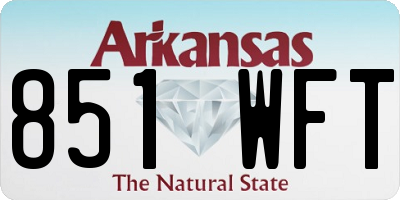 AR license plate 851WFT
