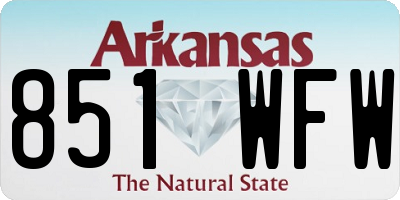 AR license plate 851WFW