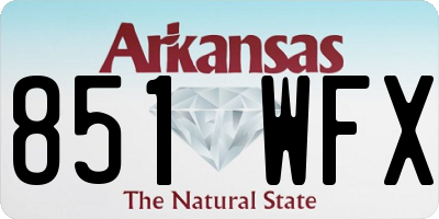 AR license plate 851WFX