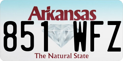 AR license plate 851WFZ