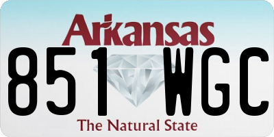 AR license plate 851WGC