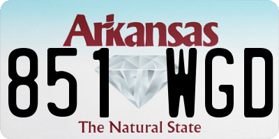 AR license plate 851WGD