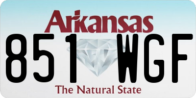 AR license plate 851WGF
