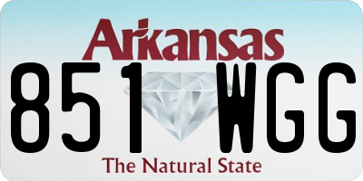 AR license plate 851WGG