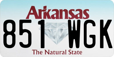 AR license plate 851WGK