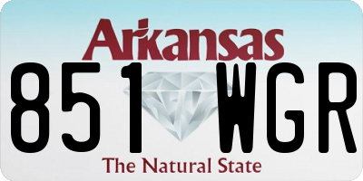 AR license plate 851WGR