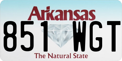 AR license plate 851WGT