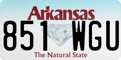 AR license plate 851WGU