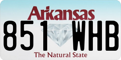 AR license plate 851WHB