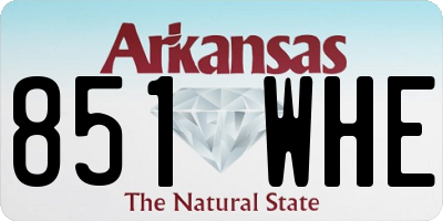AR license plate 851WHE