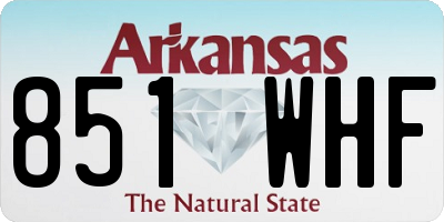 AR license plate 851WHF