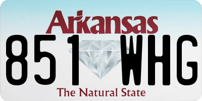 AR license plate 851WHG