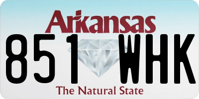 AR license plate 851WHK