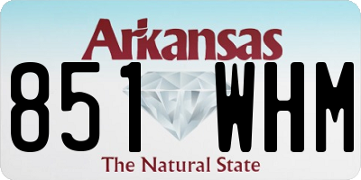 AR license plate 851WHM